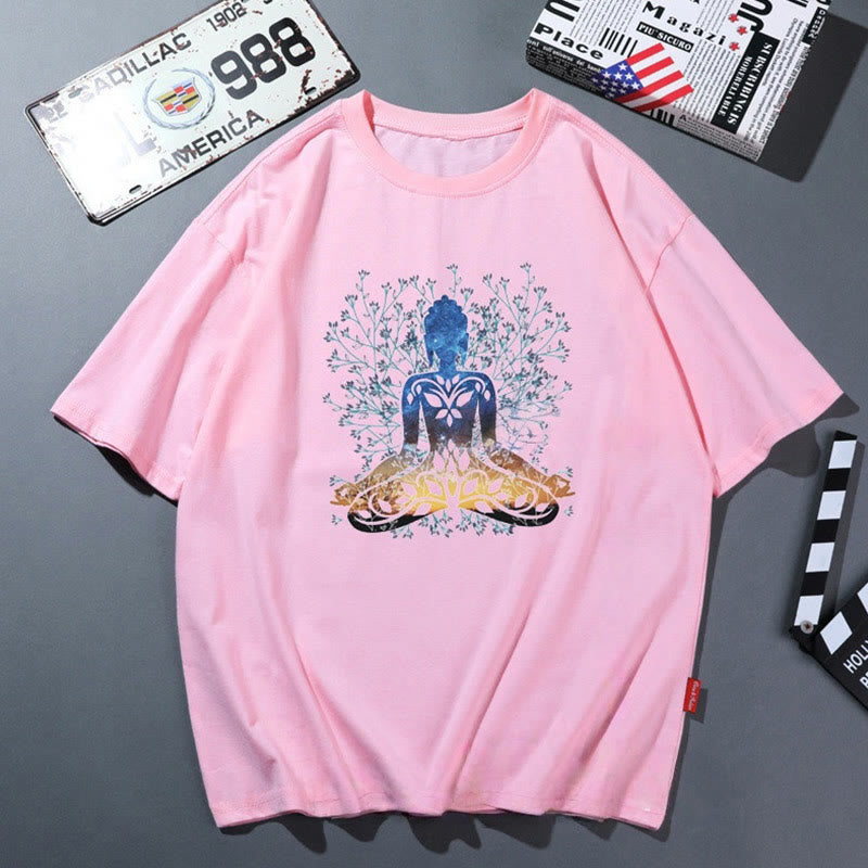 Olivenorma Rosa Yoga Atmungsaktives Bequemes T-Shirt