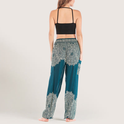 Olivenorma Boho Yoga-Loungehose mit Bündchen