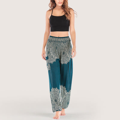 Olivenorma Boho Yoga-Loungehose mit Bündchen