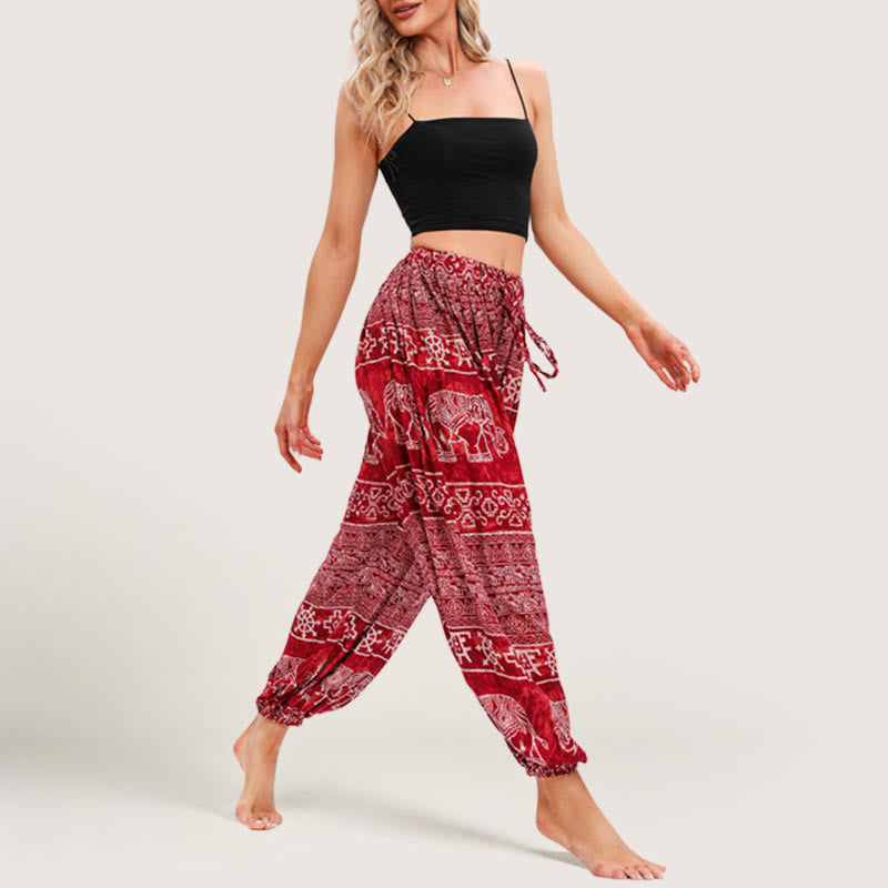 Olivenorma Boho Elefant Yoga Pumphose