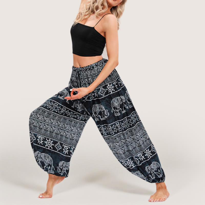 Olivenorma Boho Elefant Yoga Pumphose
