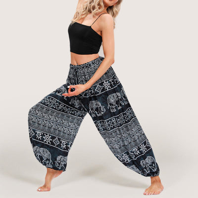 Olivenorma Boho Elefant Yoga Pumphose