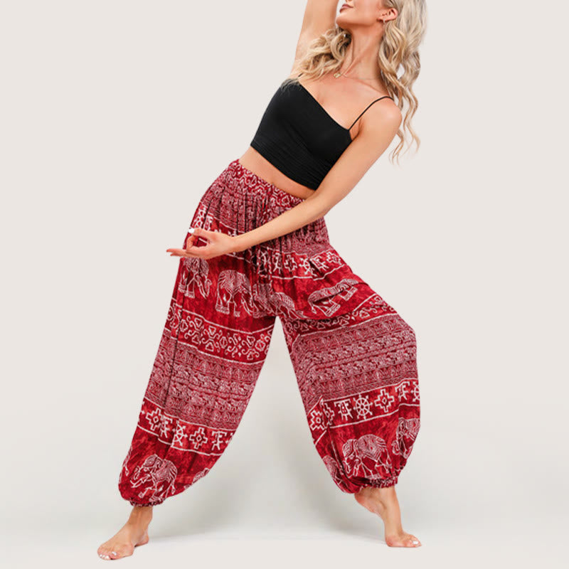 Olivenorma Boho Elefant Yoga Pumphose