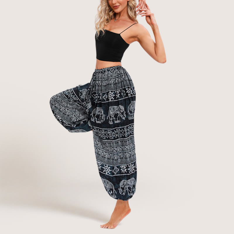 Olivenorma Boho Elefant Yoga Pumphose