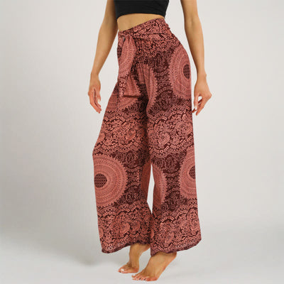 Olivenorma Mandala Boho Yogahose mit weitem Bein