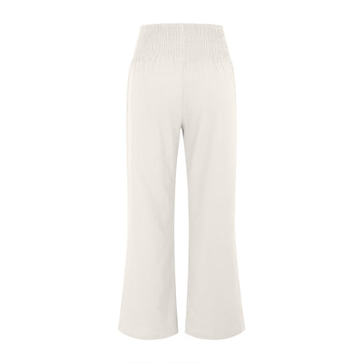 Olivenorma Damen-Loungehose in Unifarbe mit weitem Bein, hoher Taille und lockerer Passform, mit Taschen - image 11