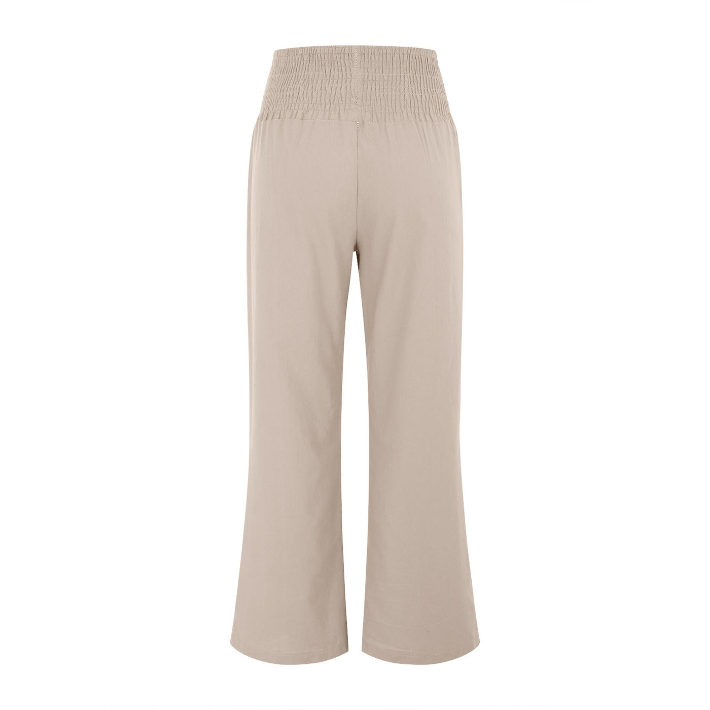Olivenorma Damen-Loungehose in Unifarbe mit weitem Bein, hoher Taille und lockerer Passform, mit Taschen - image 5