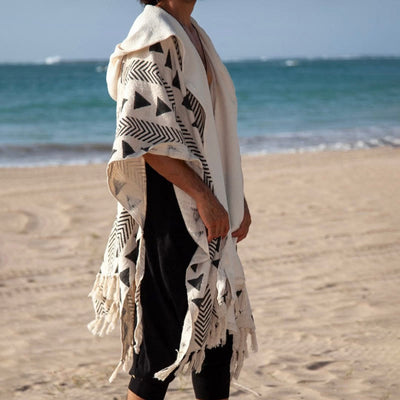 Olivenorma Herren-Strickjacke mit offener Vorderseite und Kapuze - image 3