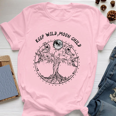 Olivenorma "KEEP WILD, MOON CHILD" Baum des Lebens Mondphase T-Shirts - Rosa - 2XL - image 14