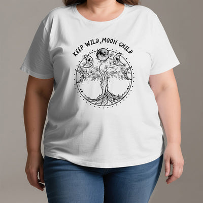 Olivenorma "KEEP WILD, MOON CHILD" Baum des Lebens Mondphase T-Shirts - image 4