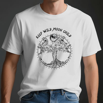 Olivenorma "KEEP WILD, MOON CHILD" Baum des Lebens Mondphase T-Shirts - image 3