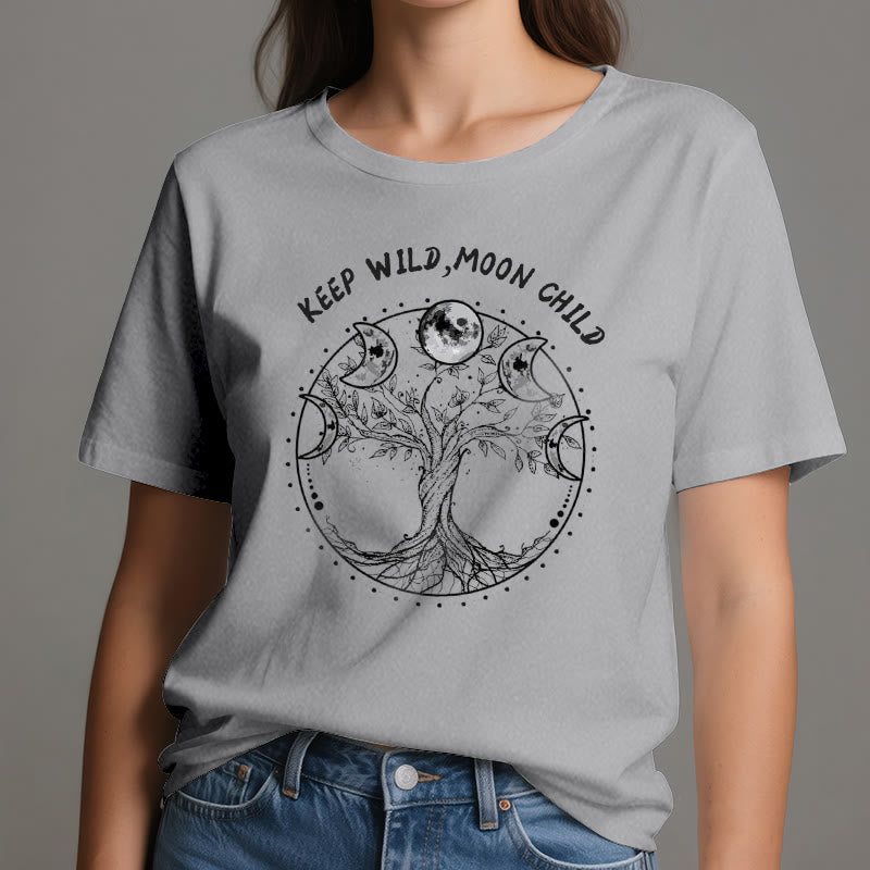 Olivenorma "KEEP WILD, MOON CHILD" Baum des Lebens Mondphase T-Shirts - image 9