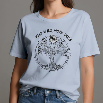 Olivenorma "KEEP WILD, MOON CHILD" Baum des Lebens Mondphase T-Shirts - image 13