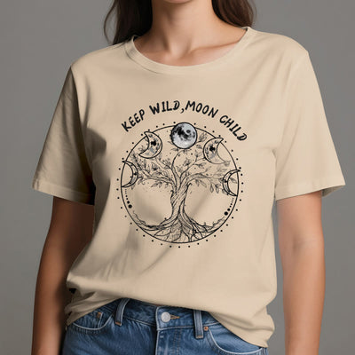 Olivenorma "KEEP WILD, MOON CHILD" Baum des Lebens Mondphase T-Shirts - image 11