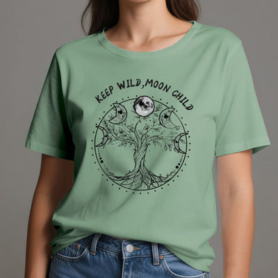 Olivenorma "KEEP WILD, MOON CHILD" Baum des Lebens Mondphase T-Shirts - image 19