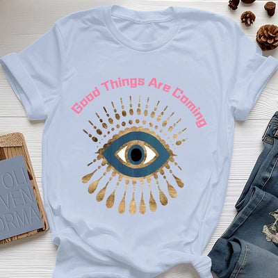 Olivenorma T-Shirt mit Aufschrift „Good Things Are Coming“ - Blau - 2XL - image 14