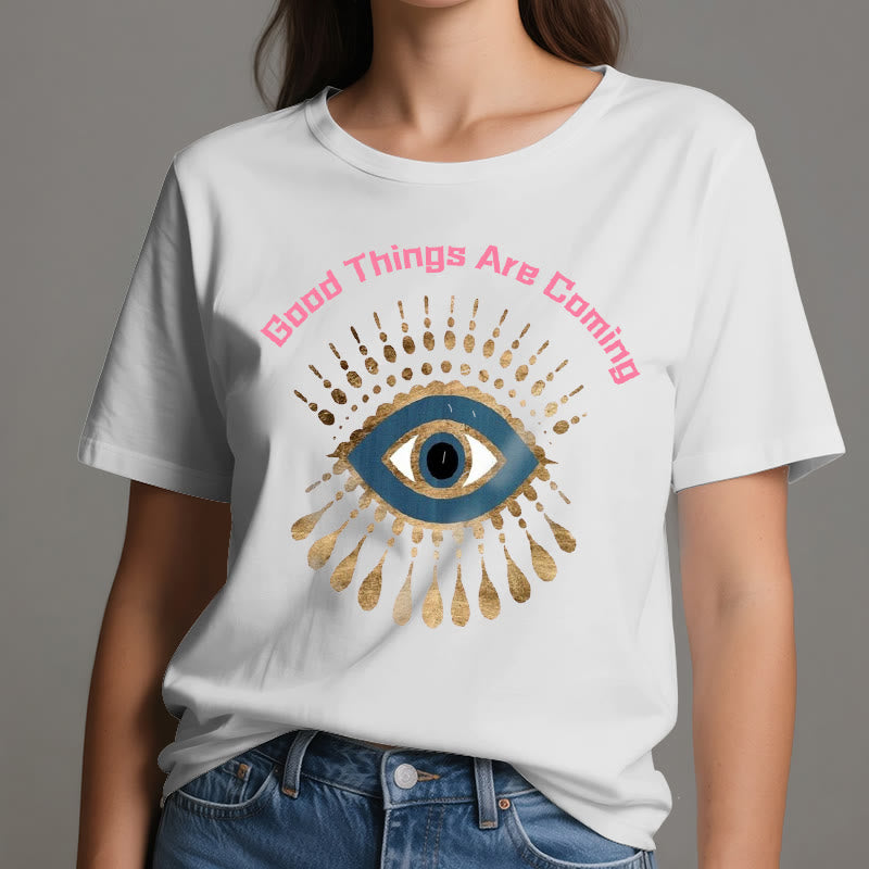 Olivenorma T-Shirt mit Aufschrift „Good Things Are Coming“ - image 7