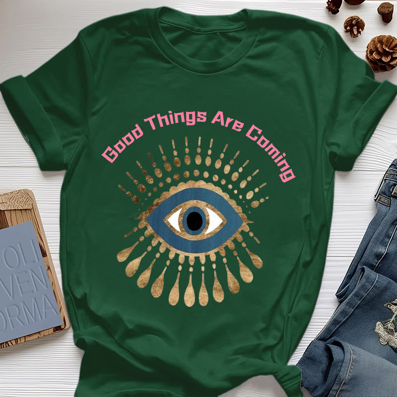 Olivenorma T-Shirt mit Aufschrift „Good Things Are Coming“ - Dunkelgrün - 2XL - image 20