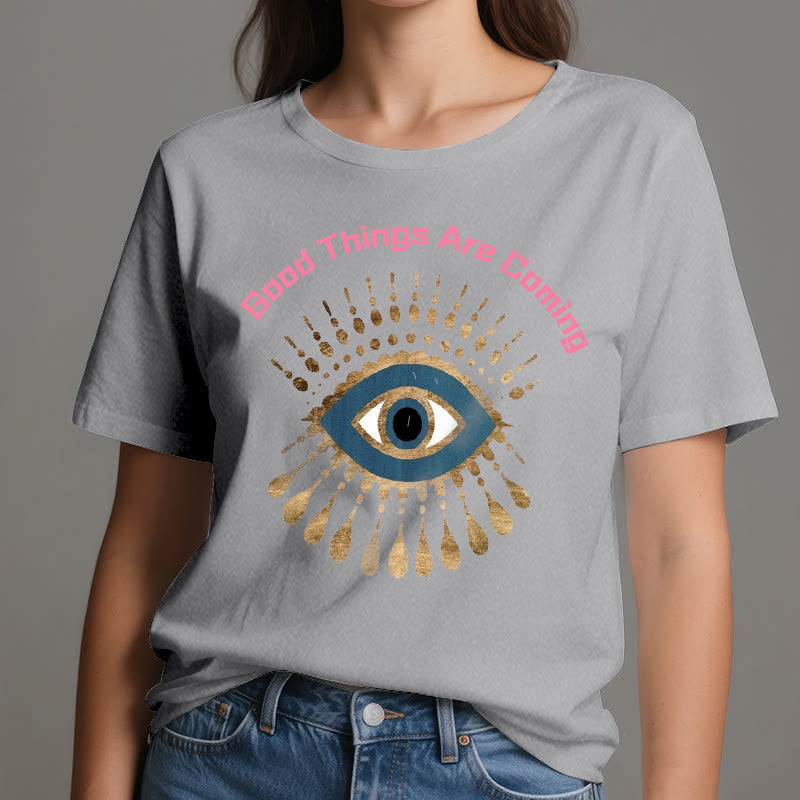 Olivenorma T-Shirt mit Aufschrift „Good Things Are Coming“ - image 11