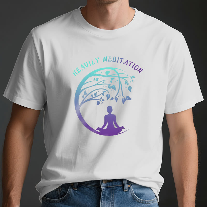 Olivenorma "HEAVILY MEDITATION" Baum des Lebens Yoga T-Shirt  - image 4
