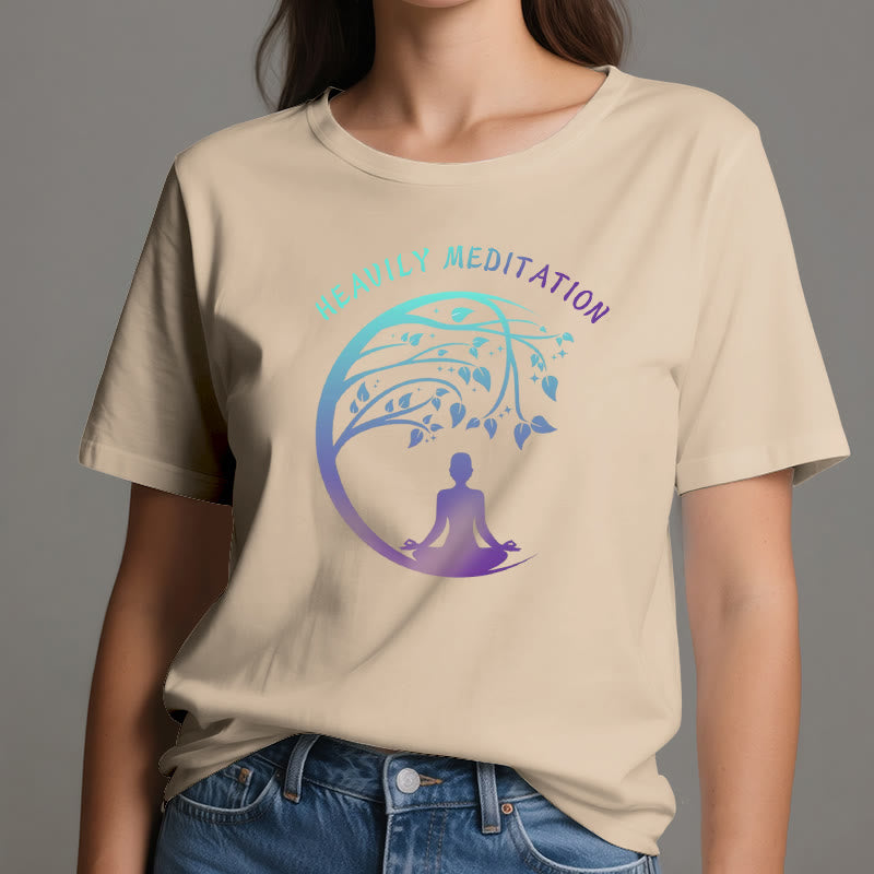 Olivenorma "HEAVILY MEDITATION" Baum des Lebens Yoga T-Shirt  - image 12