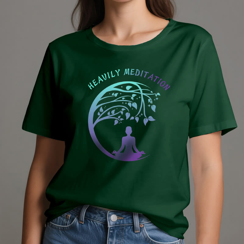 Olivenorma "HEAVILY MEDITATION" Baum des Lebens Yoga T-Shirt  - image 22