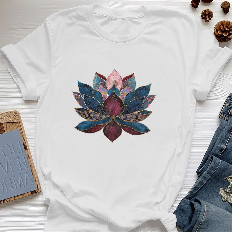 Olivenorma Lotusblume Buddhismus Zen T-Shirt