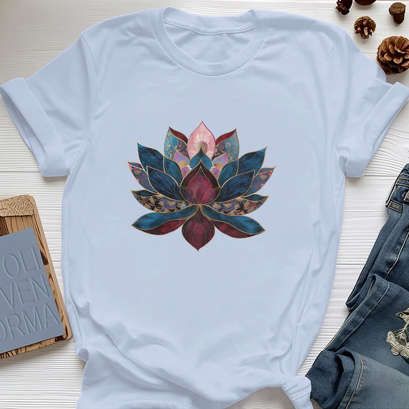 Olivenorma Lotusblume Buddhismus Zen T-Shirt