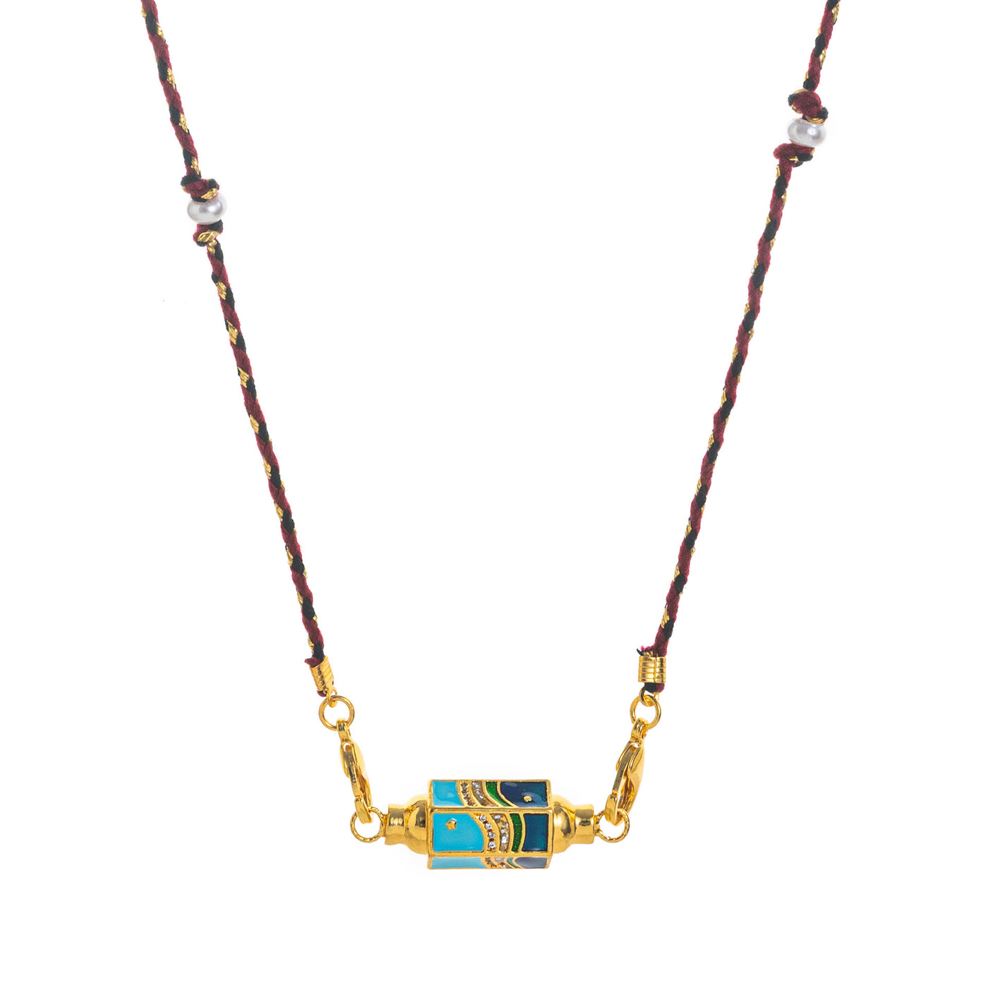 Olivenorma Halskette mit buntem Tarot-Kaleidoskop-Anhänger aus geflochtenem Seil - Stil Nr. 08 - image 19
