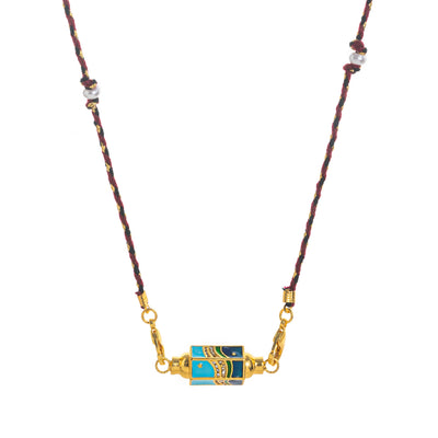 Olivenorma Halskette mit buntem Tarot-Kaleidoskop-Anhänger aus geflochtenem Seil - Stil Nr. 08 - image 19