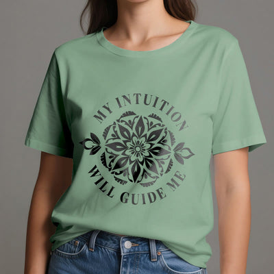 Olivenorma T-Shirt mit Blumenmuster „Meine Intuition wird mich leiten“ - image 19