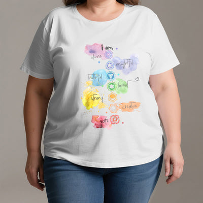 Olivenorma "ICH BIN" 7 Chakra Energie Yoga T-Shirt - image 3