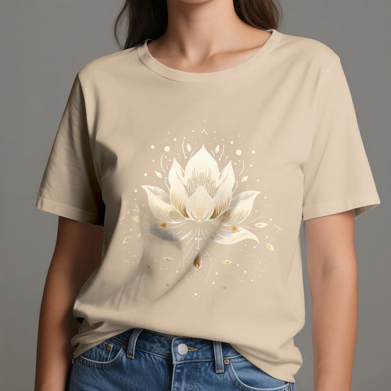 Olivenorma Blühender Lotus T-Shirt aus reiner Baumwolle - image 11