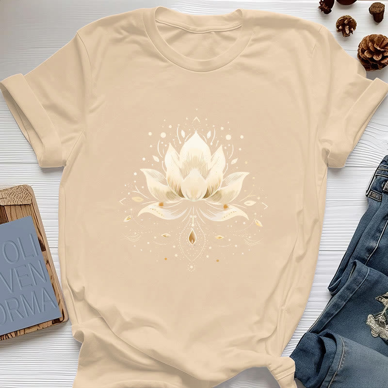 Olivenorma Blühender Lotus T-Shirt aus reiner Baumwolle - Gelb - 2XL - image 10