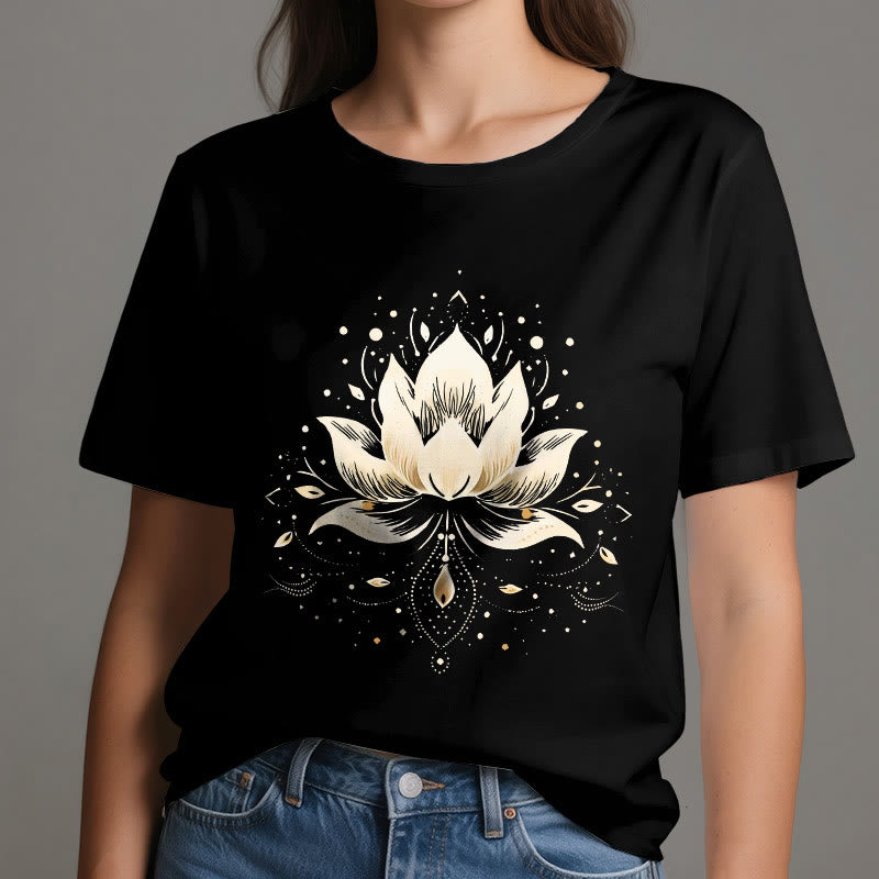Olivenorma Blühender Lotus T-Shirt aus reiner Baumwolle - image 2