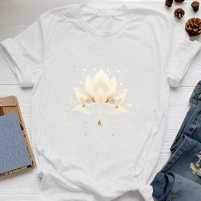 Olivenorma Blühender Lotus T-Shirt aus reiner Baumwolle - Weiß - 2XL - image 6