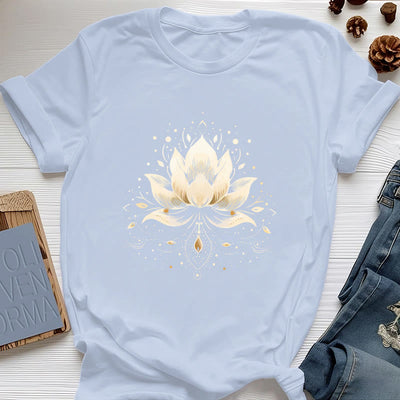 Olivenorma Blühender Lotus T-Shirt aus reiner Baumwolle - Blau - 2XL - image 12