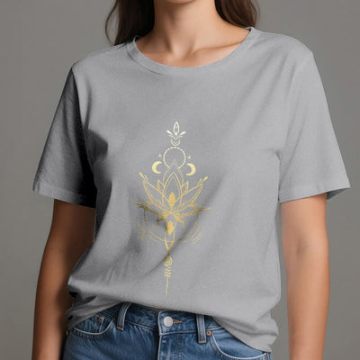 Olivenorma Mondphasen-Lotus-Schutz-Baumwoll-T-Shirt - image 11