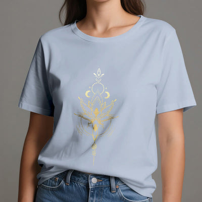 Olivenorma Mondphasen-Lotus-Schutz-Baumwoll-T-Shirt - image 15