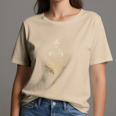 Olivenorma Mondphasen-Lotus-Schutz-Baumwoll-T-Shirt - image 13