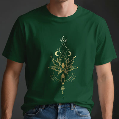 Olivenorma Mondphasen-Lotus-Schutz-Baumwoll-T-Shirt - image 4