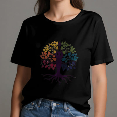Olivenorma Yoga Baum Spirituelles Baumwoll-T-Shirt - image 7
