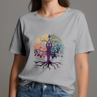 Olivenorma Yoga Baum Spirituelles Baumwoll-T-Shirt - image 9