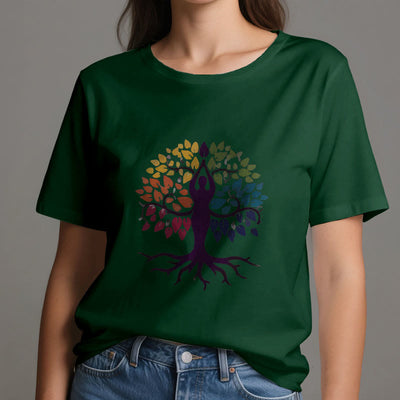 Olivenorma Yoga Baum Spirituelles Baumwoll-T-Shirt - image 21