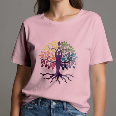 Olivenorma Yoga Baum Spirituelles Baumwoll-T-Shirt - image 15