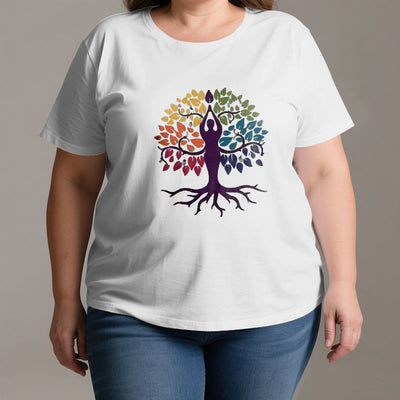 Olivenorma Yoga Baum Spirituelles Baumwoll-T-Shirt - image 3