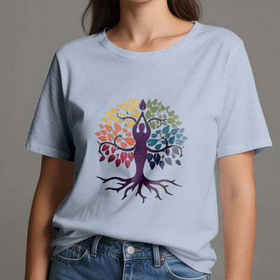 Olivenorma Yoga Baum Spirituelles Baumwoll-T-Shirt - image 13