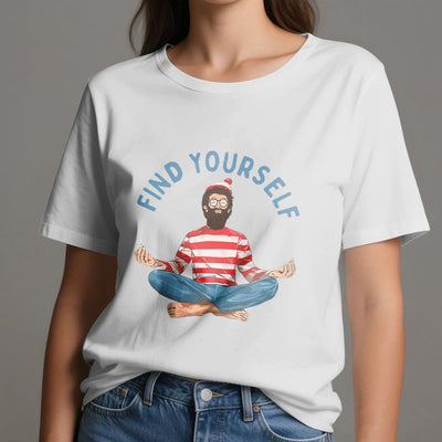 Olivenorma "FIND YOURSELF" Meditation Spirituelles Baumwoll-T-Shirt - image 7