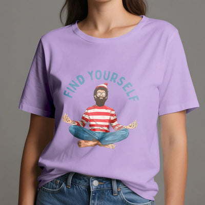 Olivenorma "FIND YOURSELF" Meditation Spirituelles Baumwoll-T-Shirt - image 19