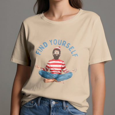 Olivenorma "FIND YOURSELF" Meditation Spirituelles Baumwoll-T-Shirt - image 13